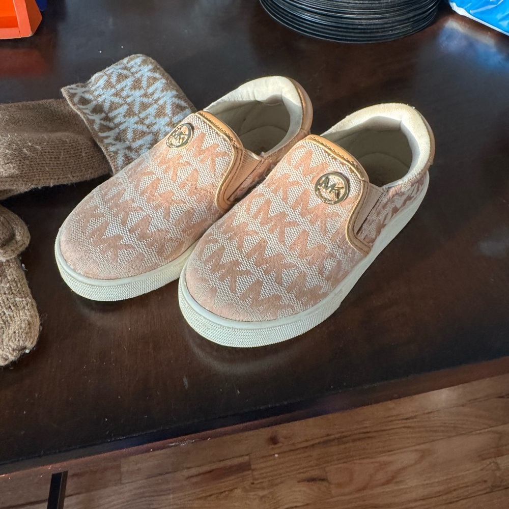 Michael Kors Kids Tan Slip-On Shoes